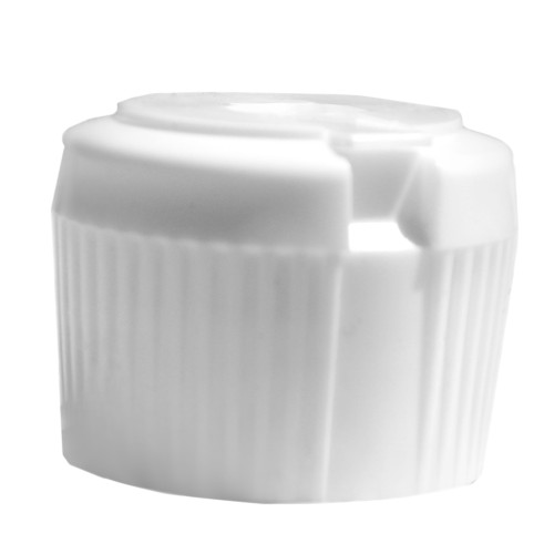 28-410 White PE Plastic Turret Spout Cap, .125" Orifice, PS121, Land seal F Liner