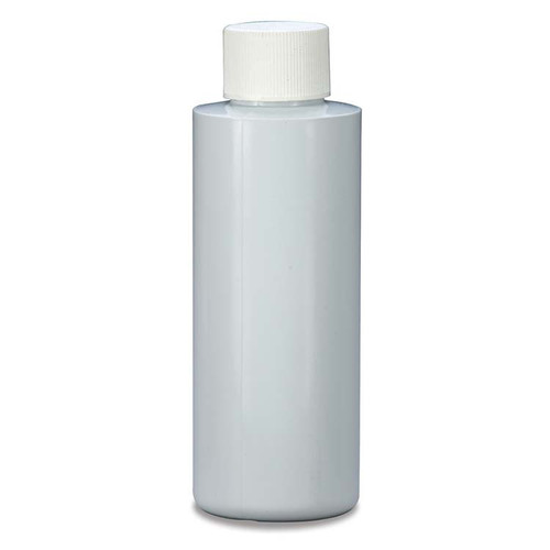 4 oz White PVC Plastic Cylinder Bottle, 24mm 24-410, 13 Gram