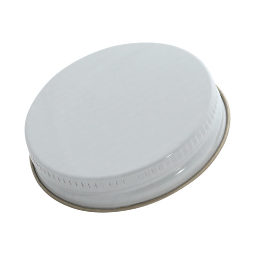 48mm 48-400 White/Gold Metal Screw Cap w/ Pulp & Poly Liner