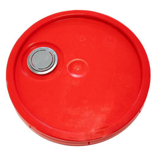 3.5-6 Gallon Red HDPE Plastic Pail Cover, Rieke Flex Spout