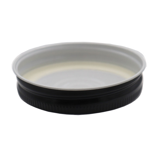 70G-450 Black Button Metal Screw Cap w/ Plastisol Liner