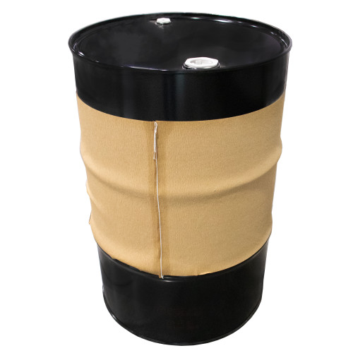 55 Gallon Black Steel Tight Head Drum, 2 Coat Green Phenolic, Black Cover, 2" & 3/4" Rieke, EPDM Gasket, UN Rated
