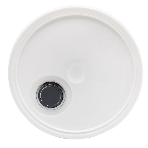 3.5-6 Gallon White HDPE Plastic Pail Tear Tab Cover, Rieke, No Gasket Gasket