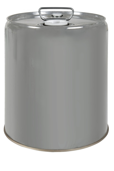 5.5 Gallon Gray Steel Tight Head Pail, Phenolic Lining, Rieke Prep w/ Dust Cap, UN Rated