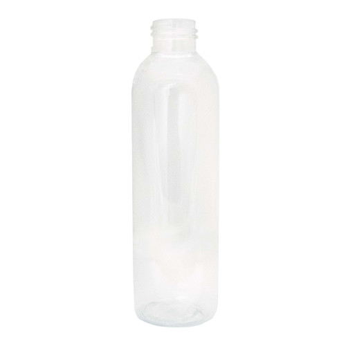 6 oz Clear PET Plastic Cosmo Round Bottle, 24mm 24-410, 25.8 Gram
