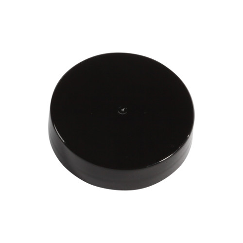 43mm 43-400 Black PP Plastic Smooth Top, Smooth Sides Cap, Unlined