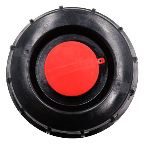 6" Black Tote Cap, 2" Bung w/ EPDM Gasket