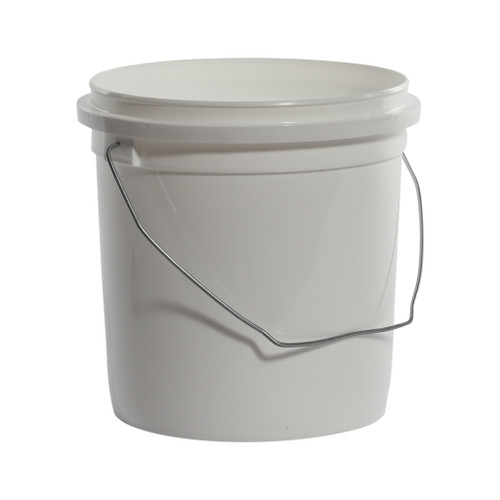 1 Gallon White HDPE Plastic Open Head Pail