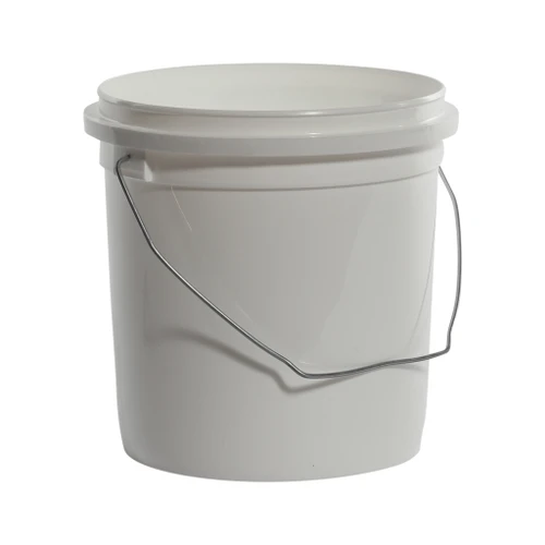 1 Gallon White HDPE Plastic Open Head Pail