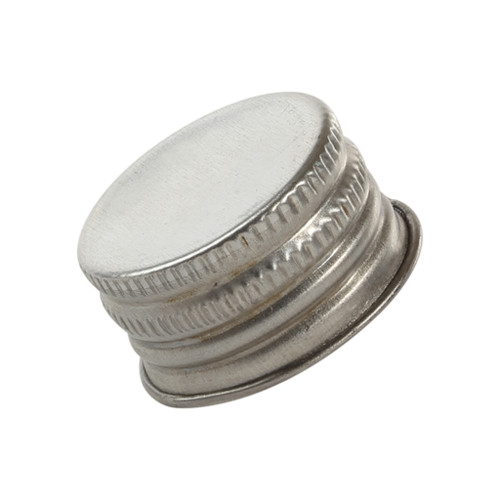 1 1/8" Beta Silver Metal Screw Cap w/ Solvseal Liner