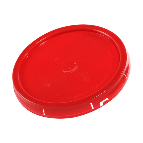 3.5-6 Gallon Red HDPE Plastic Tear Tab Pail Cover