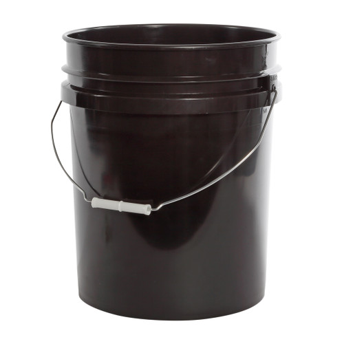 5 Gallon Black Plastic HDPE Open Head Pail, CWL, UN Rated