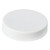 48mm 48-400 White PP Plastic Smooth Top, Ribbed Sides Cap, Unlined