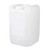 5 Gallon White HDPE Plastic Square Tight Head Pail, Integrated Handle, 70mm Tamper Evident, 6TPI, Closed Vent, 1200 Gram