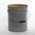 5 Gallon Gray Steel Open Head Pail, 3" Double Bead, Buff Epoxy Lining, American Colors, UN Rated