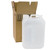 5 Gallon Natural HDPE Plastic Hedpak Tight Head Pail, 70mm Cap, Vent, Assembled Carton, UN Rated