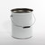 5 Gallon White Steel Open Head Pail, 3" Double Bead, CWL, Rust Inhibited Lining, UN Rated
