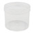 4 oz Clarified Clear PP Plastic Straight Side Jar, 70mm 70-400, Regular Wall