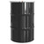 30 Gallon Black Steel Open Head Drum, Unlined, w/ Orange Cover,  Bolt Ring, EPDM Gasket