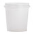 16 oz White HDPE Plastic Pry Off Tub