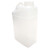 5 Liter Natural HDPE Plastic Slant Handle F-Style Bottle, 63mm, Tamper Evident, ABO