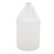 128 oz White/White HDPE Plastic Industrial Round Bottle, 38mm 38-400, 110 Gram, Flame Treated, 4 x 1, Kraft Box