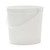163 oz White HDPE Plastic Tub, Thin Wall, Handle