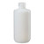 16 oz Natural HDPE Plastic Narrow Mouth Bottle, 28mm 28-415, 58 Gram, w/ PP Plastic Closure
