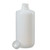 16 oz Natural HDPE Plastic Narrow Mouth Bottle, 28mm 28-415, 58 Gram, w/ PP Plastic Closure