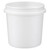 32 oz White HDPE Plastic Tub, Vapor Lok