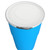 15 Gallon Blue HDPE Plastic Open Head Nestable Drum, Blue Cover, Lever Lock Ring, UN Rating