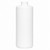 32 oz White/White HDPE Plastic Cylinder Bottle, 38mm 38-400, 55 Grams