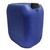 30 Liter Blue HDPE Plastic Tight Head Pail, 61mm, Black PP Tamper Evident Cap, No Vent Stem, UN Rated
