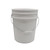 5 Gallon White HDPE Plastic Open Head Pail, w/ CWL, Metal Handle