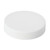 53mm 53-400 White PP Plastic Cap, Smooth Top, Ribbed Sides, Unlined