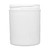 8 oz White PP Plastic Straight Sided Jar, 70mm 70-400, Regular Wall