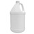 128 oz White HDPE Plastic Industrial Round Bottle, 38mm 38-400, 120 Gram, NBO Neck w/ Handle