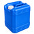20 Liter Blue Rectangular HDPE Plastic Tight Head Pail, Integrated Handle, 6TPI, 70mm, Tamper Evident Closed Vent, Dust Cap, UN Rated