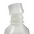 16 oz Natural HDPE Plastic Square Bottle, 38mm 38-430, 26 Gram, Graduation Marks, w/ Natural Cap