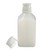 16 oz Natural HDPE Plastic Square Bottle, 38mm 38-430, 26 Gram, Graduation Marks, w/ Natural Cap