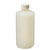 16 oz Natural HDPE Plastic Narrow Mouth Bottle, 28mm 28-415, White Cap, Sterile