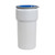 20 Gallon Natural HDPE Plastic Open Head Nestable Drum, w/ Blue Cover, Lever Lock Ring, UN Rated