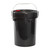 5 Gallon Regrind Black HDPE Plastic Life Latch Screw Top Pail (Regrind) w/ Cover, Plastic Handle, UN Rated