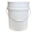 5 Gallon White HDPE Plastic Open Head Pail, Gold CWL, Metal Handle, White Plastic Grip UN Rated