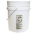 5 Gallon White HDPE Plastic Open Head Pail, Gold CWL, Metal Handle, White Plastic Grip UN Rated