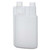 32 oz Natural HDPE Plastic Twin Neck Bettix Bottle, 1 oz Chamber, 28mm 28-410, 80 Gram