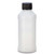 8 oz White HDPE Plastic Modern Round Bottle, 28mm 28-410, 22 Gram