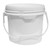 2.5 Gallon White HDPE Plastic Pail, w/ Plastic Handle, Threaded Opening, Lite Latch, UN Rated