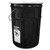 6 Gallon Black Open Head Steel Pail, 5" Double Bead, CWL, w/ Black Ring Seal Cover, EPDM Basket, UN Rated