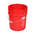 5 Gallon Red HDPE Plastic Open Head Pail w/ CWL